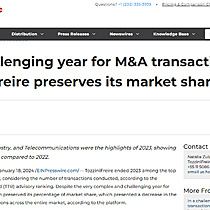 In a challenging year for M&A transactions, TozziniFreire preserves its market share